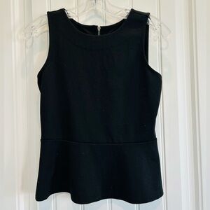 Ann Taylor Loft Elegant Black Peplum Top